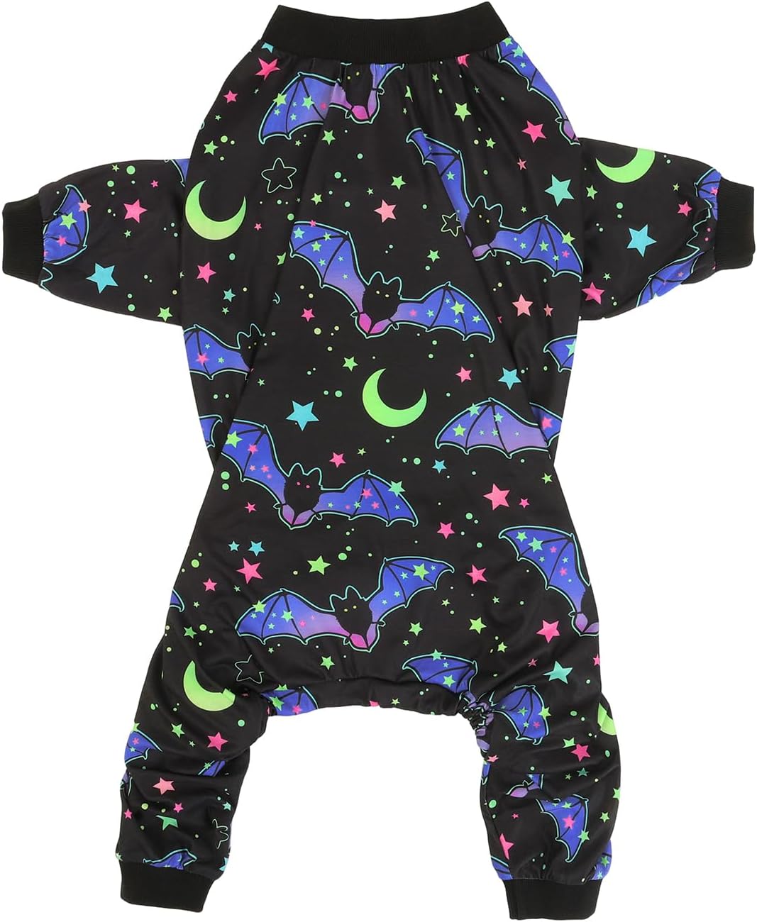 HDE Dog Pajamas One Piece Jumpsuit Lightweight Dog PJs Shirt for M-3XL Dogs Starry Bats - 3XL
