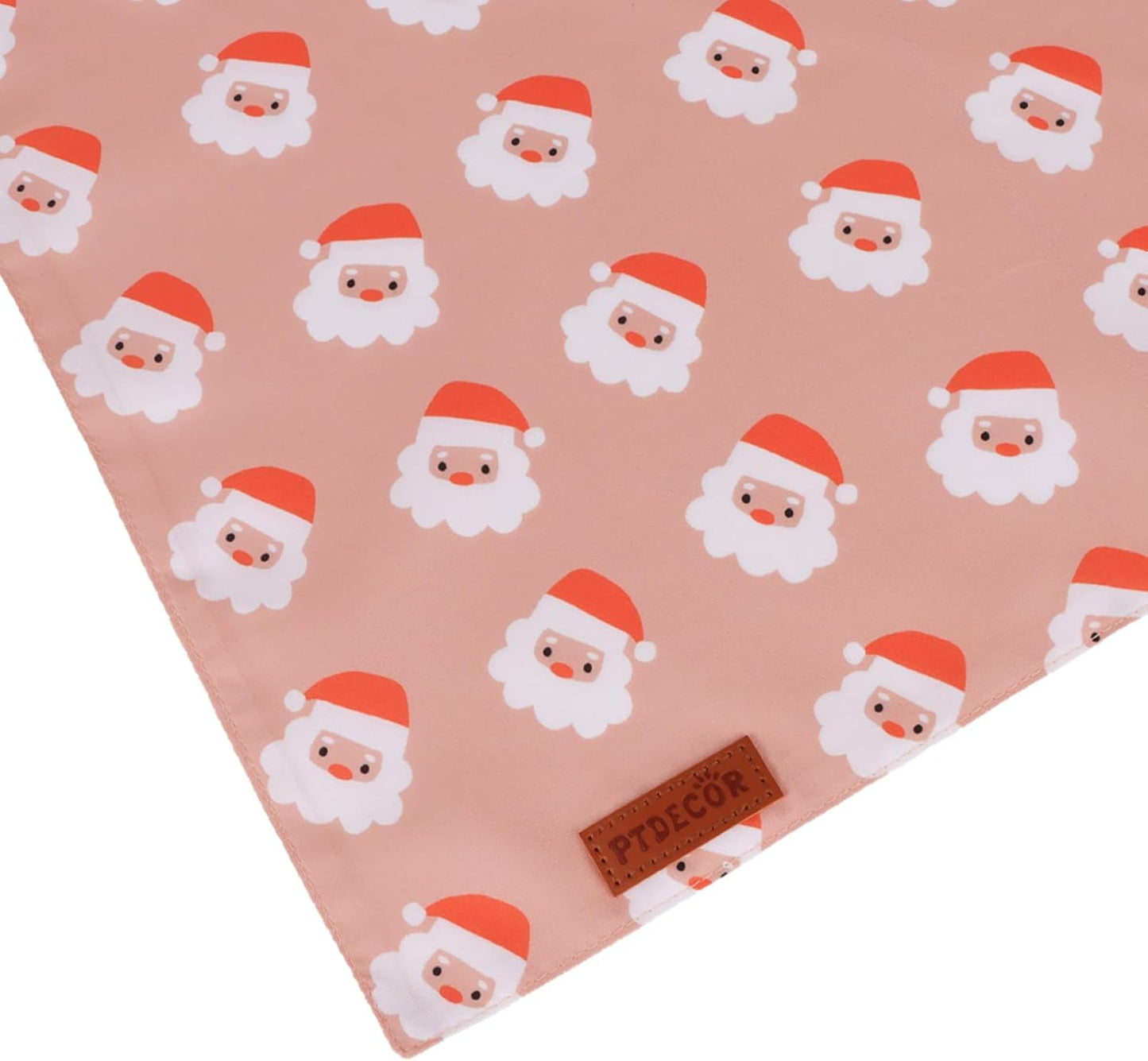 PTDECOR Christmas Dog Bandana, Santa and Snowman Design Reversible Holiday Pet Scarf, Premium Durable Fabric, Triangle Christmas Bandanas for Small Dogs Pets (Small)