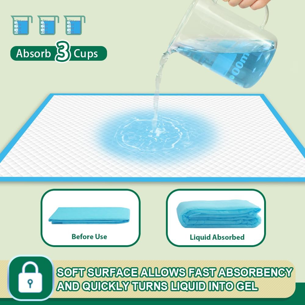 IMMCUTE Puppy Pee Pads 22"x23" | Dog Pee Training Pads Super Absorbent & Leak-Proof | Disposable Pet Piddle and Potty Pads for Puppies | Dogs | Doggie| Cats | Rabbits (Regular, Count, 14)