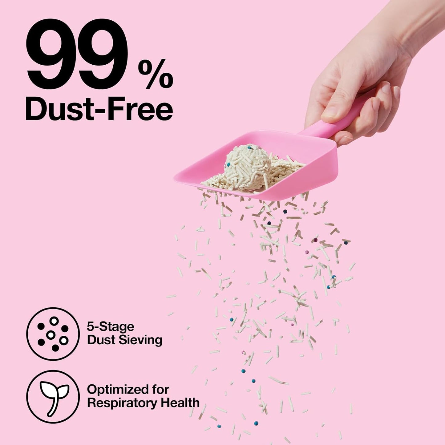 VETRESKA Cherry Blossom Tofu Cat Litter,Natural Pretty Kitty Litter Strong Clumping Flushable Cat Litter Pellets Ultra Absorbent,Dust-Free,Low Tracking,Deodorant Tofu Litter Compostable(5.5lb×4bags)