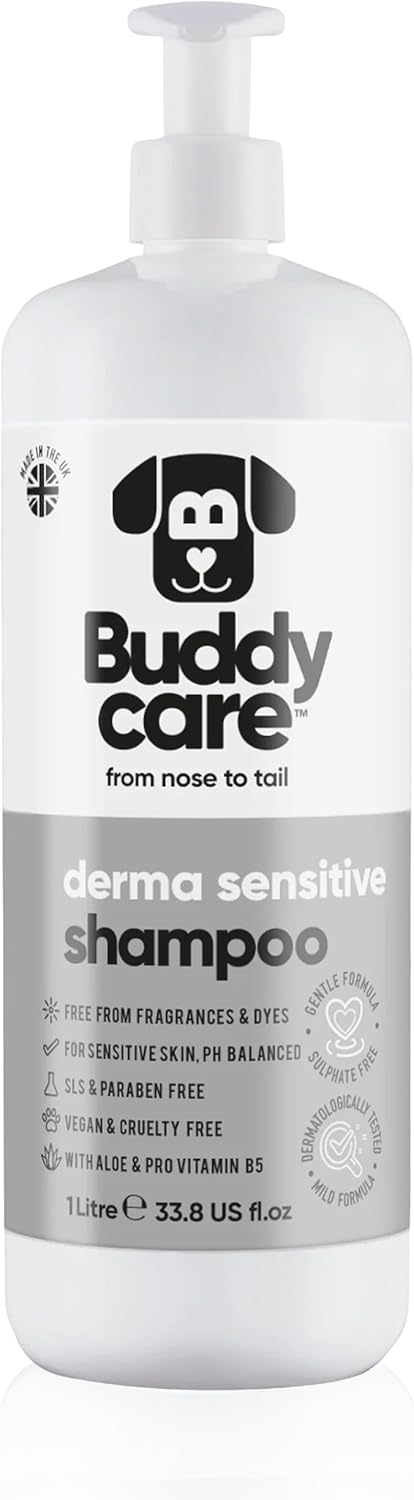 Derma Sensitive Dog Shampoo by Buddycare | with Aloe Vera and Pro Vitamin B5 (33.8oz)