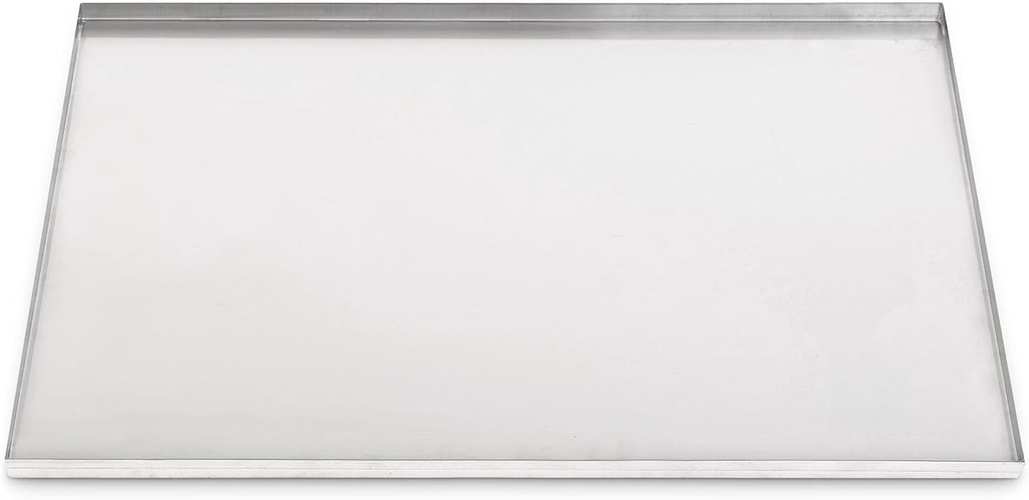 35.38" x 21.88" Metal Replacement Dog Crate Pan Chew Proof Crack Proof Pet Kennel Tray Central Dog Training Crate Pan Pet Supplies, Galvanized, 1" H