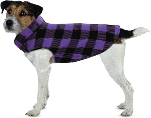 ASENKU Dog Sweater - Plaid Fleece Vest, Soft Comfortable Pet Pajamas, Warm Winter Shirt, Cold Weather Coat Jacket for Small & Medium Breeds