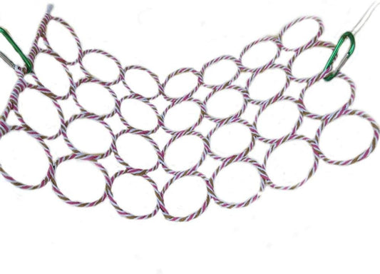 Bird Rat Climbing Rope Net Bird Swing, Parrot Cage Toys,Small Animal Activity Toy for Gerbil,Swing Hanging Play with Mirror for Macaw African Greys Parakeet Cockatoo Lovebirds (Bird Perch)