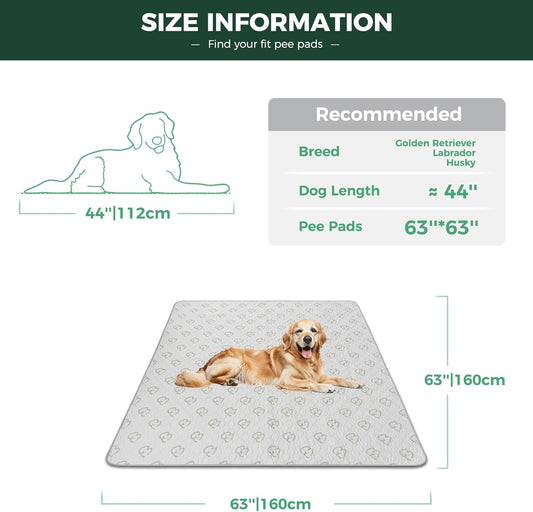 FXW Washable Pee Pads for Dogs, Puppy Pads with Super Absorbent, Specifically Designed for FXW Rollick/Homeplus 24inch 8 Panels Dog Playpen, 63" Square, Khaki, 2 Packs