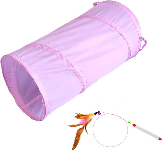 iCAGY Cat Tunnel for Indoor Cats Interactive, Rabbit Tunnel Toys, Pet Toys Play Tunnels for Cats Kittens Rabbits Puppies Crinkle Pop Up 20"
