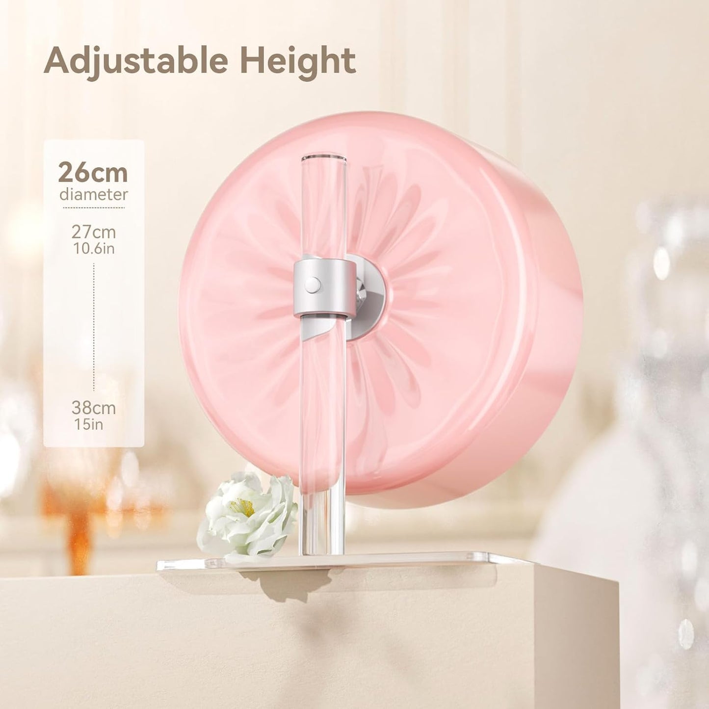 BUCATSTATE Hamster Exercise Wheel 10.2", Upgraded Super-Silent Spinner Hamster Running Wheels with Adjustable Base & Rust-roof Bearing for Dwarf Syrian Hamster Gerbils Rats