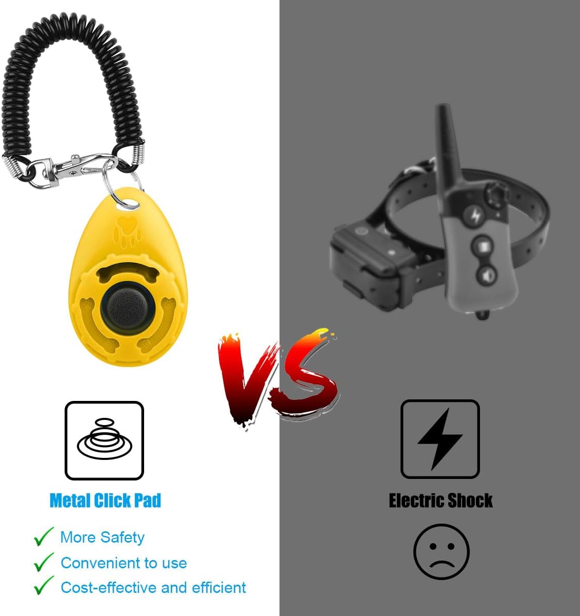 Diyife Dog Clicker for Training, 2 Pack Dog Training Clicker, Clicker Dog Training with Wrist Strap, Pet Training Clicker, Perfect for Dog Cat Puppies Behavioral Training (Red and Yellow)