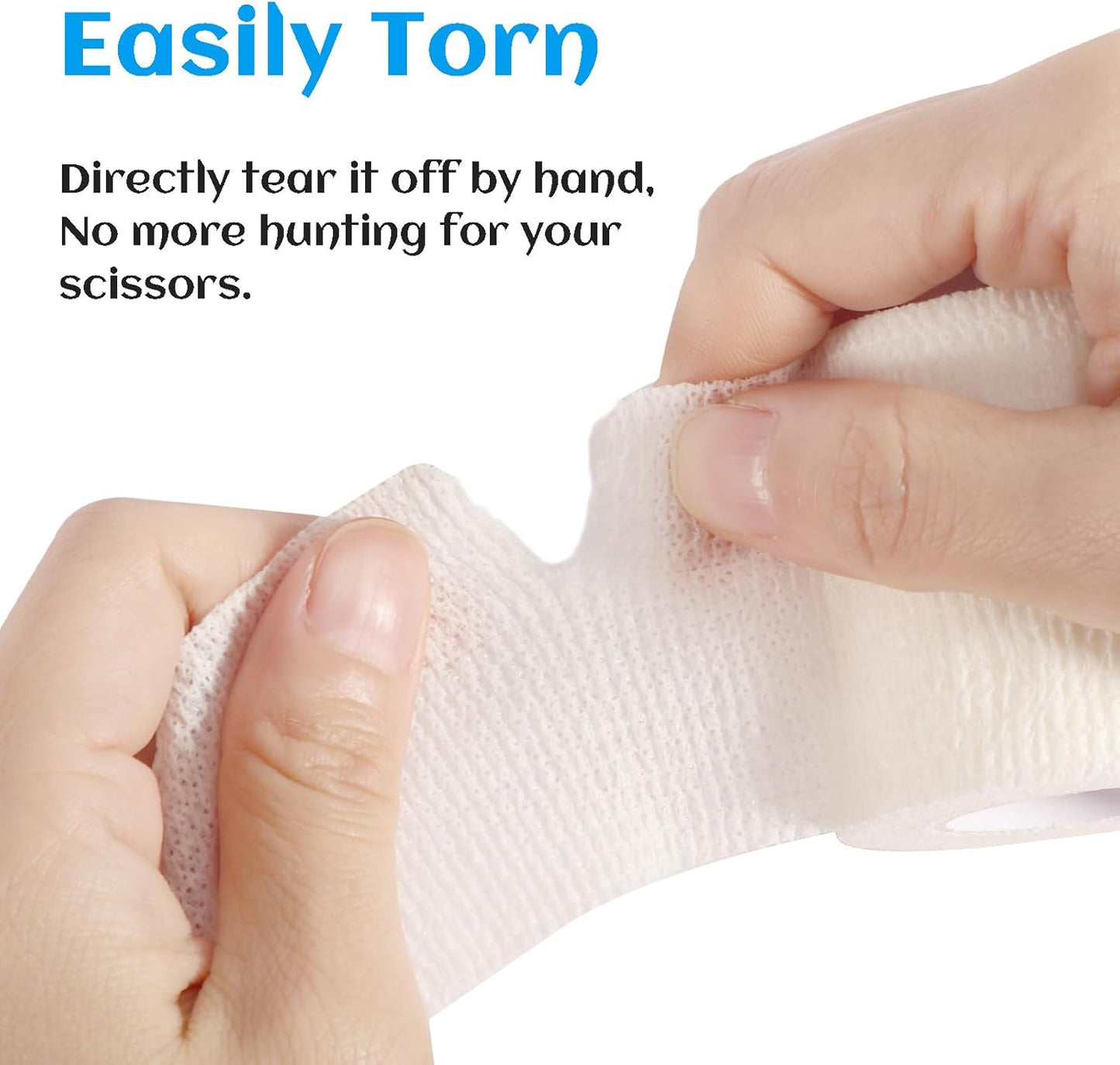 36 Rolls Elastic Self Adhesive Bandage Wrap 2 Inch, Breathable Non Woven Cohesive Bandage, Vet Wrap for Dogs, Ankle Sprains Swelling Medical First Aid Tape, Sports Athletic Tape White