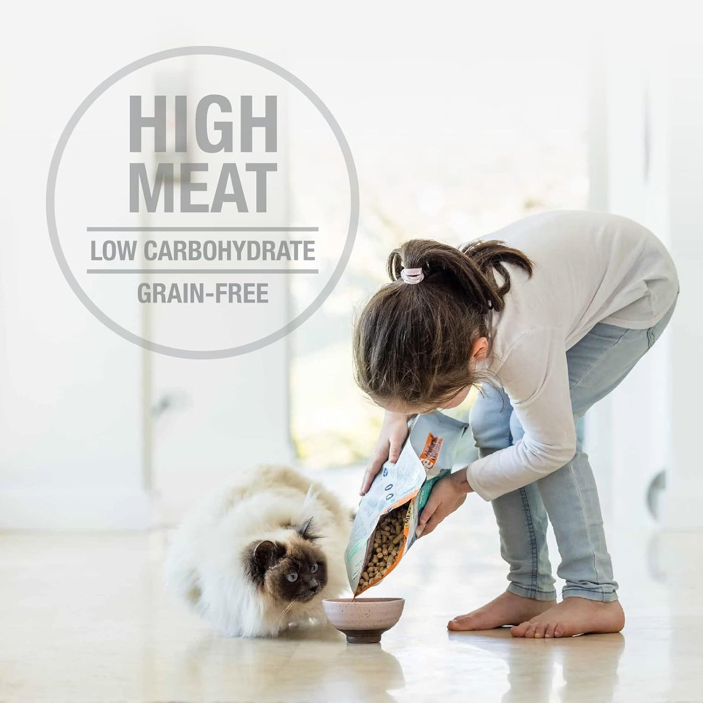 Feline Natural High Protein Dry Cat Food, Freeze-Dried Diet with 98% Meat, Organs & Seafood, No Peas, Grains, or Artificial Additives, Made in New Zealand, Lamb & King Salmon, 11oz