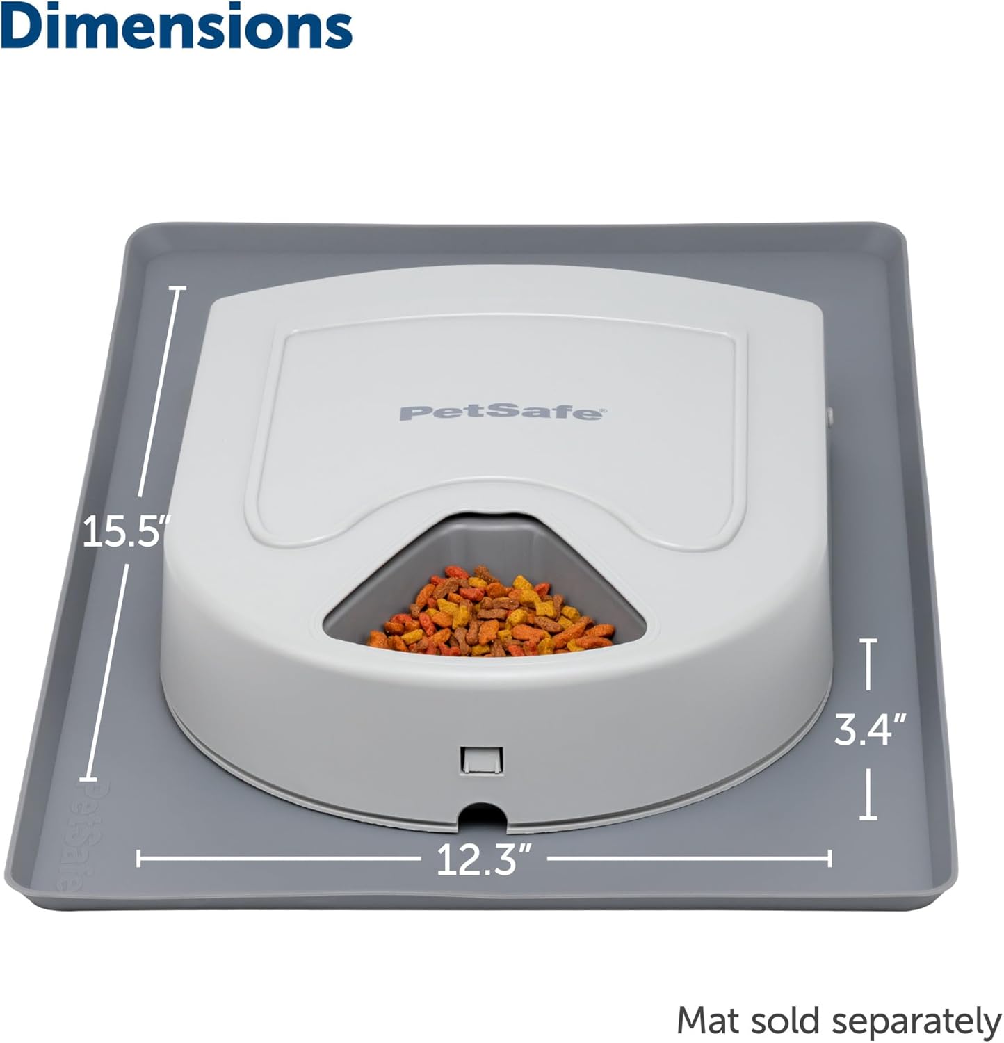 PetSafe Automatic Dog Feeder, 5 Meals, 40 oz Capacity, Plastic, for Dry Food, Multiple Pets