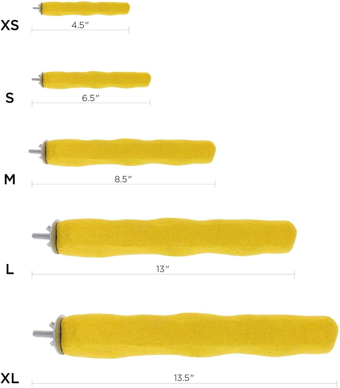 Comfort Grip Safety Perch for Bird Cages - Pedicure Perch for Birds to Keep Nails and Beaks in Top Condition - Safe Easy to Install Bird Cage Accessories - X-Small 4.5"