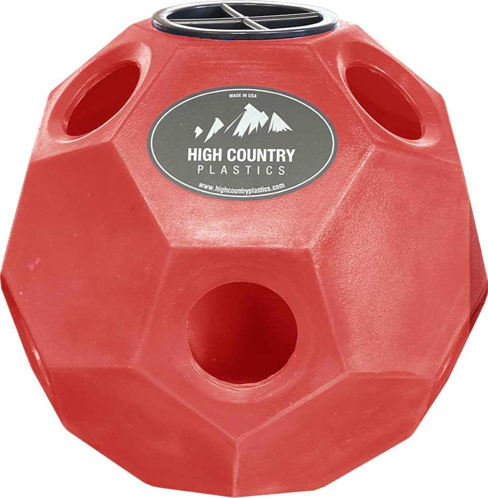 High Country Plastics Hay Play Ball Red