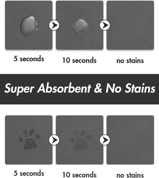 Absorbent Dog Food Mat-Dog Mat for Food and Water Bowl, Quick Dry Pet Food Mat, No Stains Dog Feeding mat, Dog Accessories Pet Supplies Mat-Dog Water Bowl Mat for Messy Drinkers