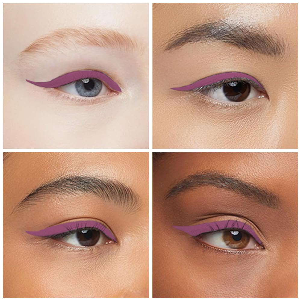 evpct 1Pcs Light Purple Gel Eyeliner Pencil Eye Black Face Paint Stick Makeup Set Waterproof Matte Cream Crayon Eyeliner Pencil Set Cat Eye Liners Eyeshadow Guide delineador de ojos contra el agua