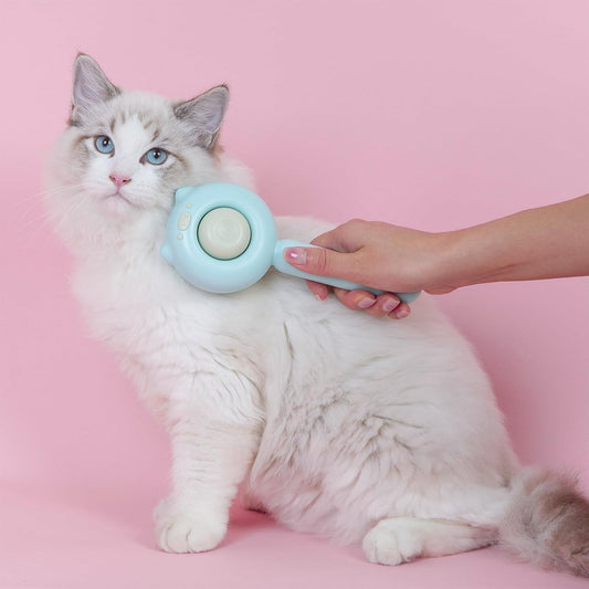 Cat Brush Dog brushes with Release Button for Shedding Grooming, suit for Long or Medium Haired Cats, Lightweight Skin Friendly Pet Brush Hair Removal Comb Brushes for Kitten