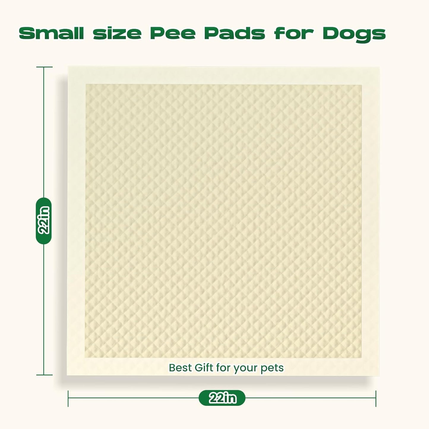 Puppy Pads 7 Count Small 22x22in Bamboo Training Pads Deodorizing Leakproof Quick Drying Dog Pee Pads Super Absorbent Disposable Pee Pads for Dogs Puppies, Doggie, Cats, Rabbits