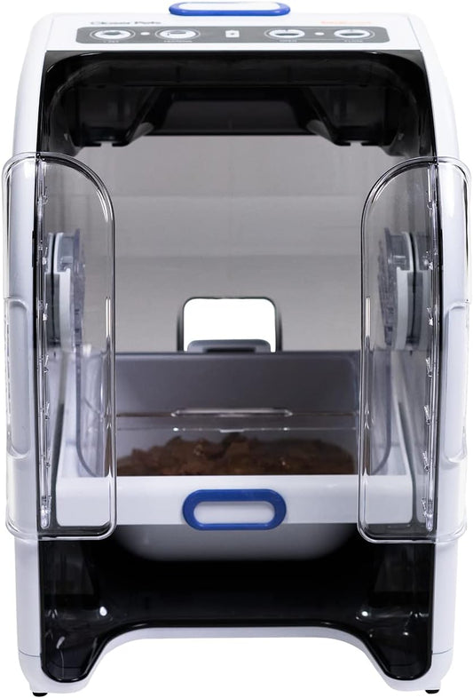 Closer Pets MiBowl Automatic Selective Microchip Smart Pet Feeder (CP500) - BPA and BHT Free Bowl with Enclosed Back for Small to Medium Cats and Small Dogs, White