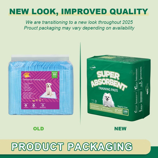 IMMCUTE Puppy Pads 22"x23" 100 Count | 6-Layer Leak-Proof & Super Absorbent Dog Training Pads | Disposable Potty Pads for Puppies, Dogs, Cats & Rabbits | Blue & White