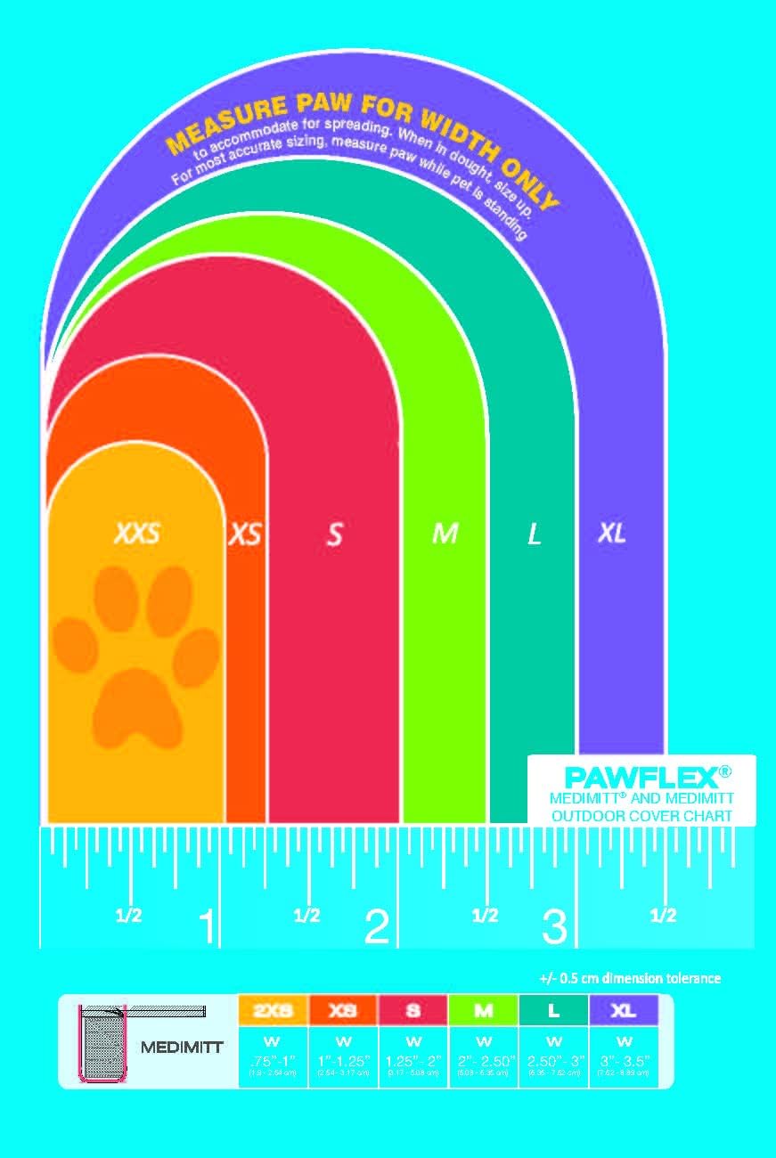 Medimitt Paw Bandages for Dogs, Cats and Pets – Stretchy Medical Booties, First Aid for Paws – Non Slip, Non Adhesive, Breathable, Disposable, Washable, Adjustable Strap, Value Pack (Large 20-Pack)