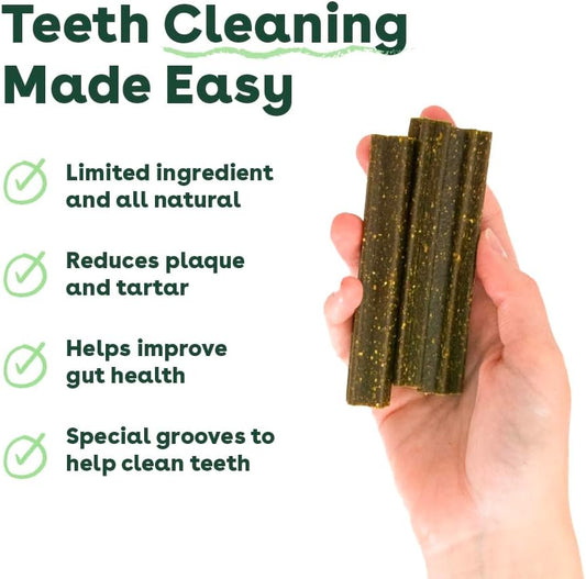 Pupford Dental Chews for Dogs, All-Natural 4-Inch Sticks for Plaque, Tartar & Bad Breath, Grooved Texture, Limited Ingredients, Made in USA (14 Count)