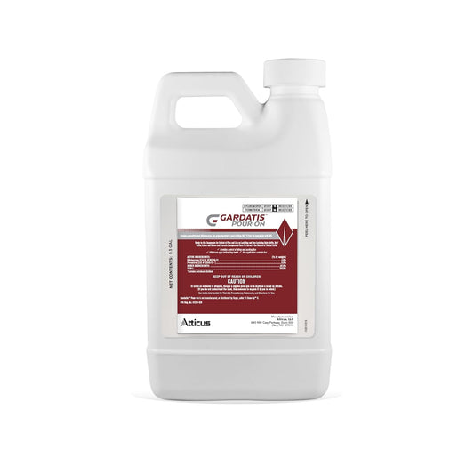 Atticus Gardatis Pour-On Insecticide with IGR (1/2 Gal) - Control Lice, Flies, and Ticks on Cattle and Horses - (Compare to Clean-Up II) - Permethrin 5.0% and Diflubenzuron 3.0%