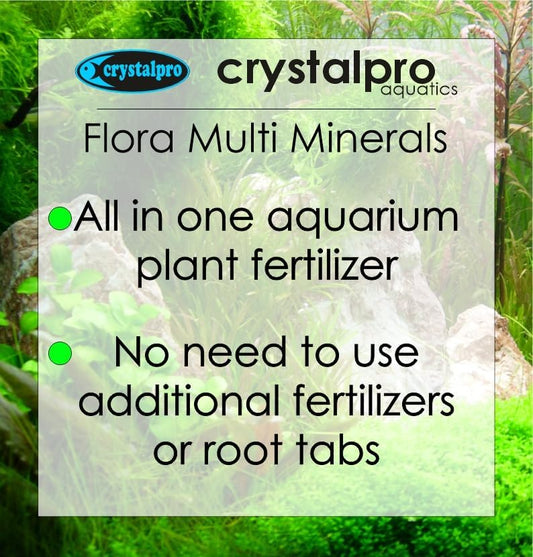 Flora Multi Minerals Aquarium Plant Fertilizer - All in One Aquarium Fertilizer for Fast Growing Healthy Plants - Plant Food for Root and Leaf Development (16.9 Fl Oz)
