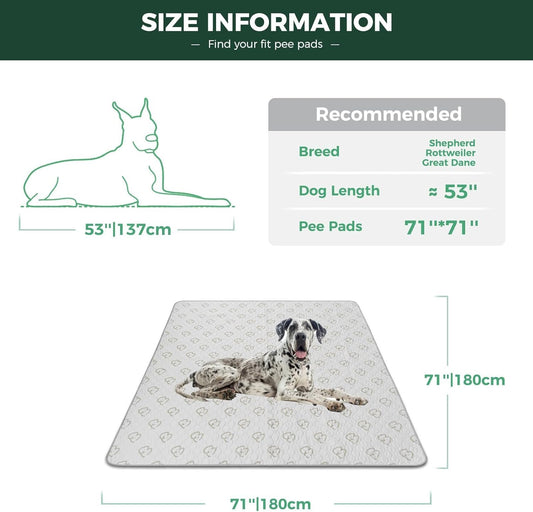 FXW Washable Pee Pads for Dogs, Puppy Pads with Super Absorbent, Specifically Designed for FXW Rollick/Homeplus 32/40/45inch 8 Panels Dog Playpen, 71" Square, Khaki, 1 Pack