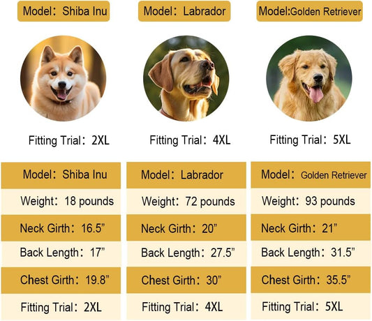 Dog Pyjamas PJS Sweater Clothes and Home Clothing Suitable for Medium to Large Breeds of Dogs, Dog Neutering Suits, Extra-Large Stretch Fabric, Four-Legged (Thickened Orange Stripes, 5XL)