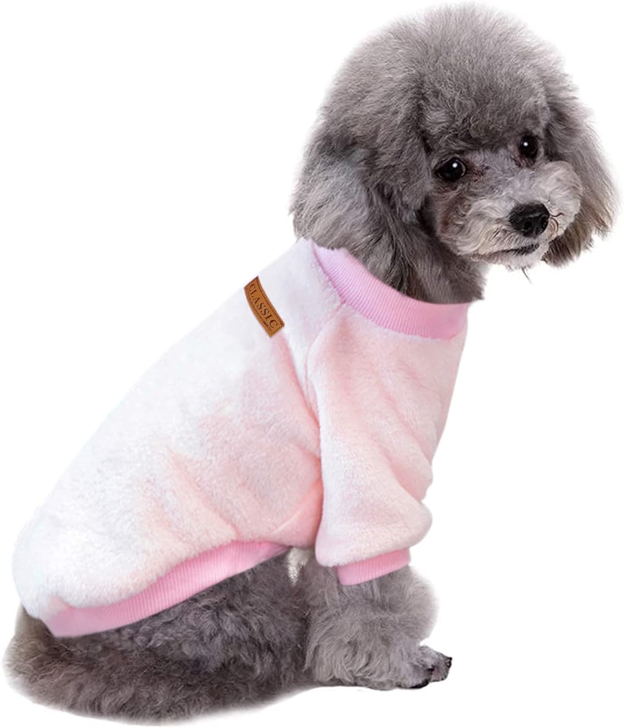 Jecikelon Pet Dog Clothes Dog Sweater Soft Thickening Warm Pup Dogs Shirt Winter Puppy Sweater for Dogs (Z01-Pink, XX-Small)