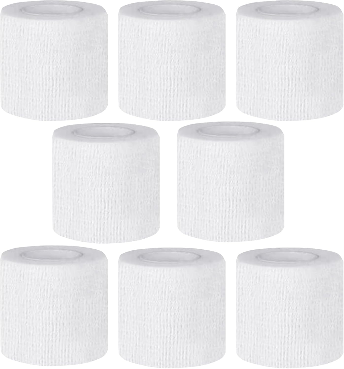 Self Adhesive Bandage Wrap,2 Inch White Elastic Cohesive Bandages, Vet Wrap for Dogs,Tattoo Grip Sports Breathable Tape Bulk for First Aid, Wrist Sprains Protection