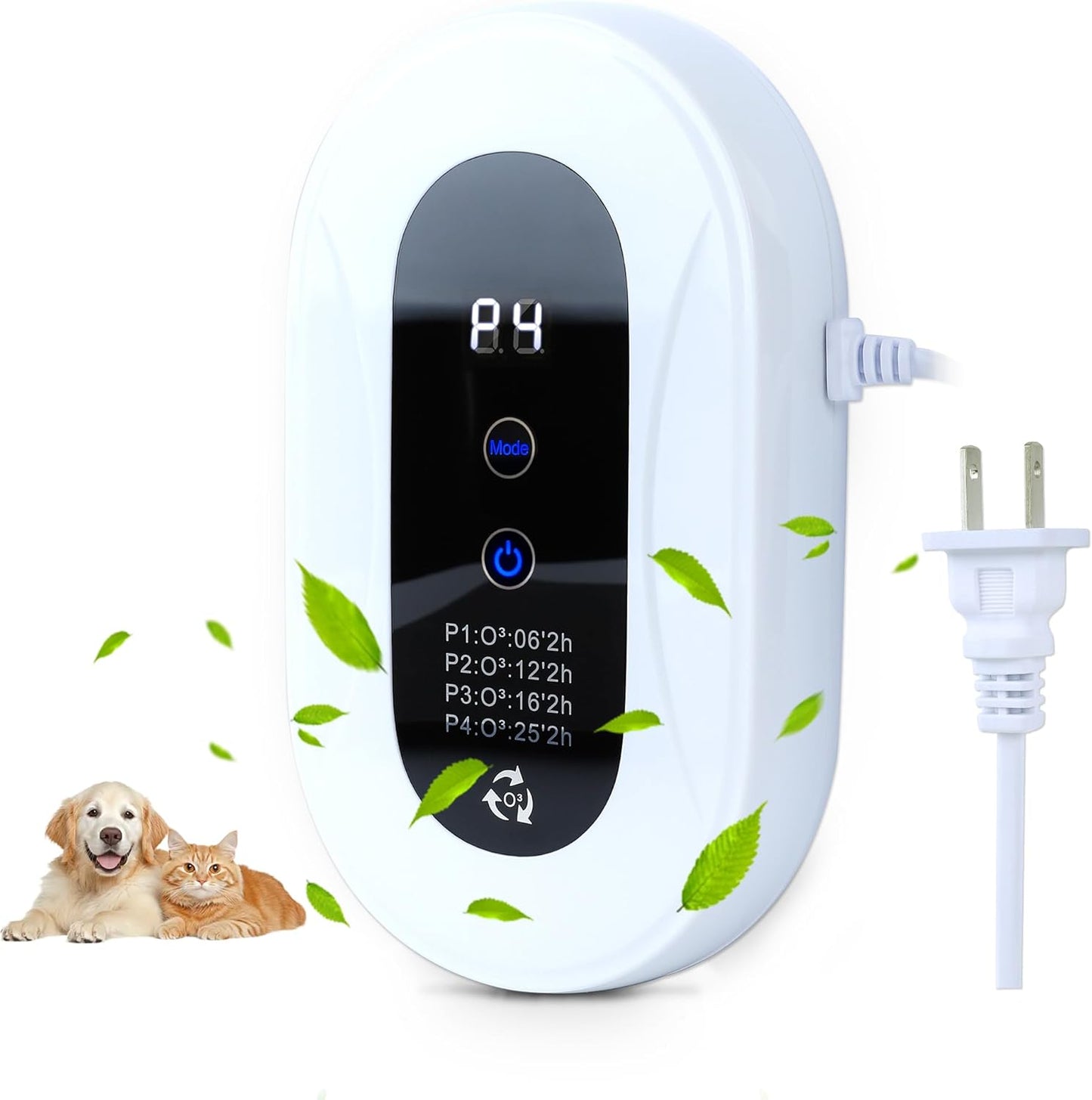 Home Air Purifier for 99% Strong Odor Pets Pooph Cat Litter Deodorizer Plug in Ionizers Air Freshener for Pets Litter Box Bathroom Kitchen Toilet Shoe Cabinet(1)