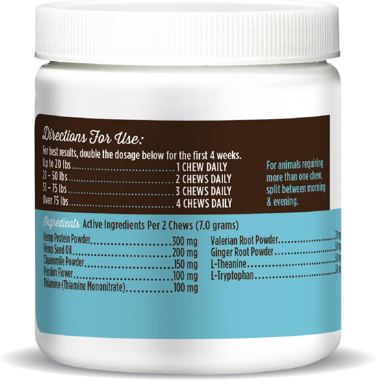 Dr. Joseph's VetPro Complete Advanced Calming Aid Dog Chew Treats, 60 Count, Support for Nervous Dogs, Enhanced with Organic Hemp Seed Oil, Veterinarian Formulated
