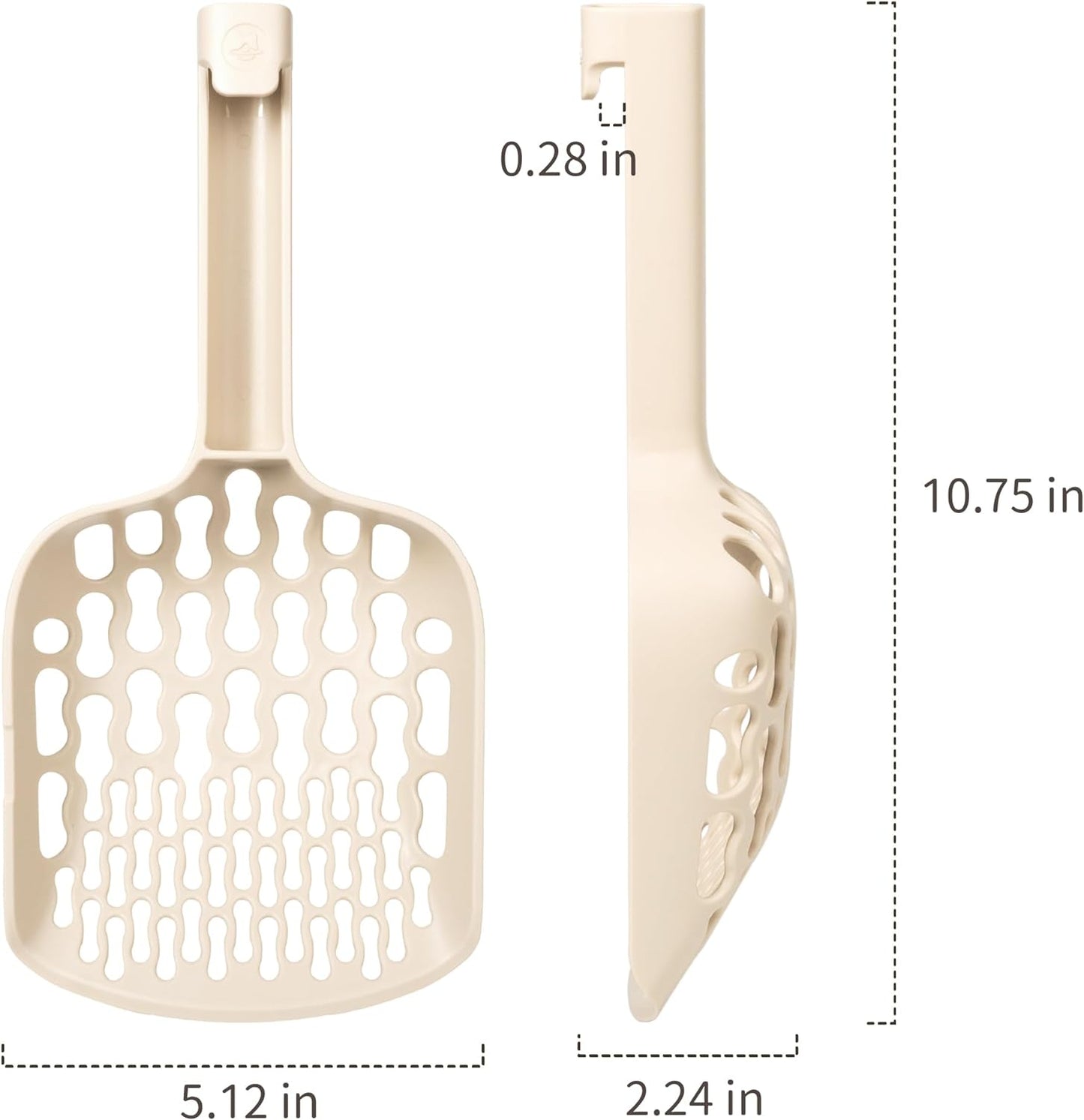 Lady N - Infinity Cat Litter Scoop: Easy Sifting with 8-Shaped Hole Design for Tofu Cat Litter and Clay Litter, Durable ABS Plastic Litter Scoop