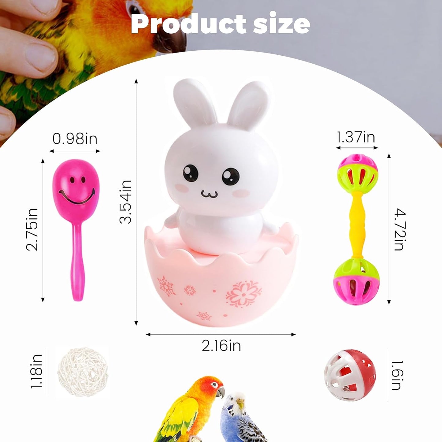 23 Pieces Bird Toys-Bird Toys for Parakeets, Suitable Budgies Cockatiels Lovebird Monk Parakeet Amazon Parrot Sun Conure