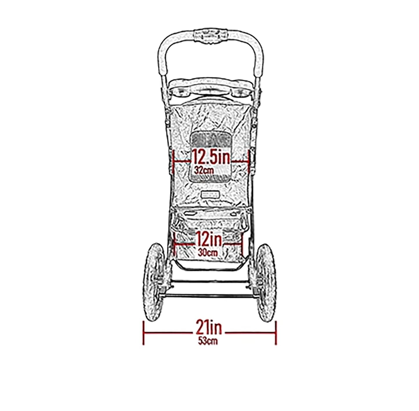 Pet Gear No-Zip NV Pet Stroller for Cats/Dogs, Zipperless Entry, Easy One-Hand Fold, Gel-Filled Tires, Plush Pad + Weather Cover Included, Peony
