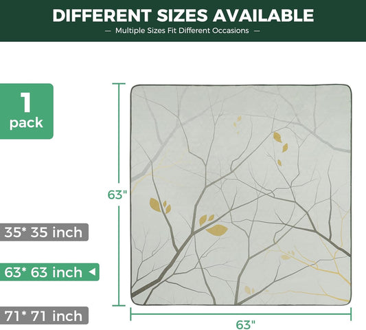 FXW Washable Pee Pads for Dogs, Puppy Pads with Super Absorbent, Specifically Designed for FXW Rollick/Homeplus 24 inch 8 Panels Dog Playpen, 63" Square, Branch, 1 Pack