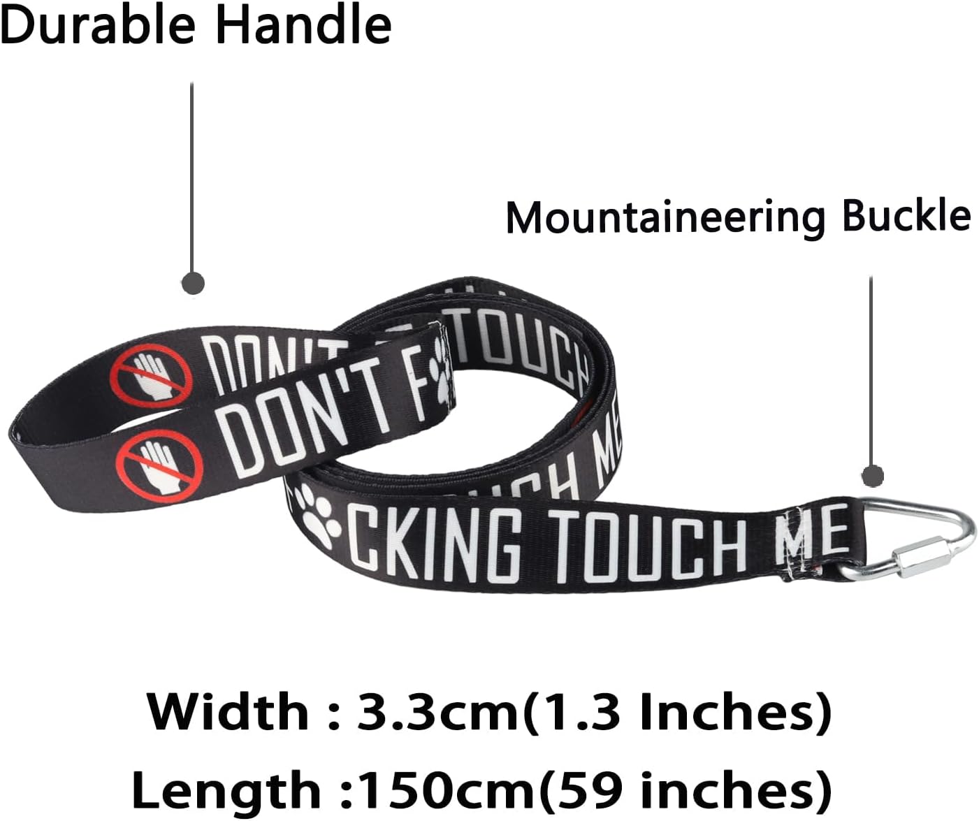 BLUPARK Funny Dog Leash Walking Training Dog Leashes Dog Owner Pet Lover Gift(Don't Touch Me)