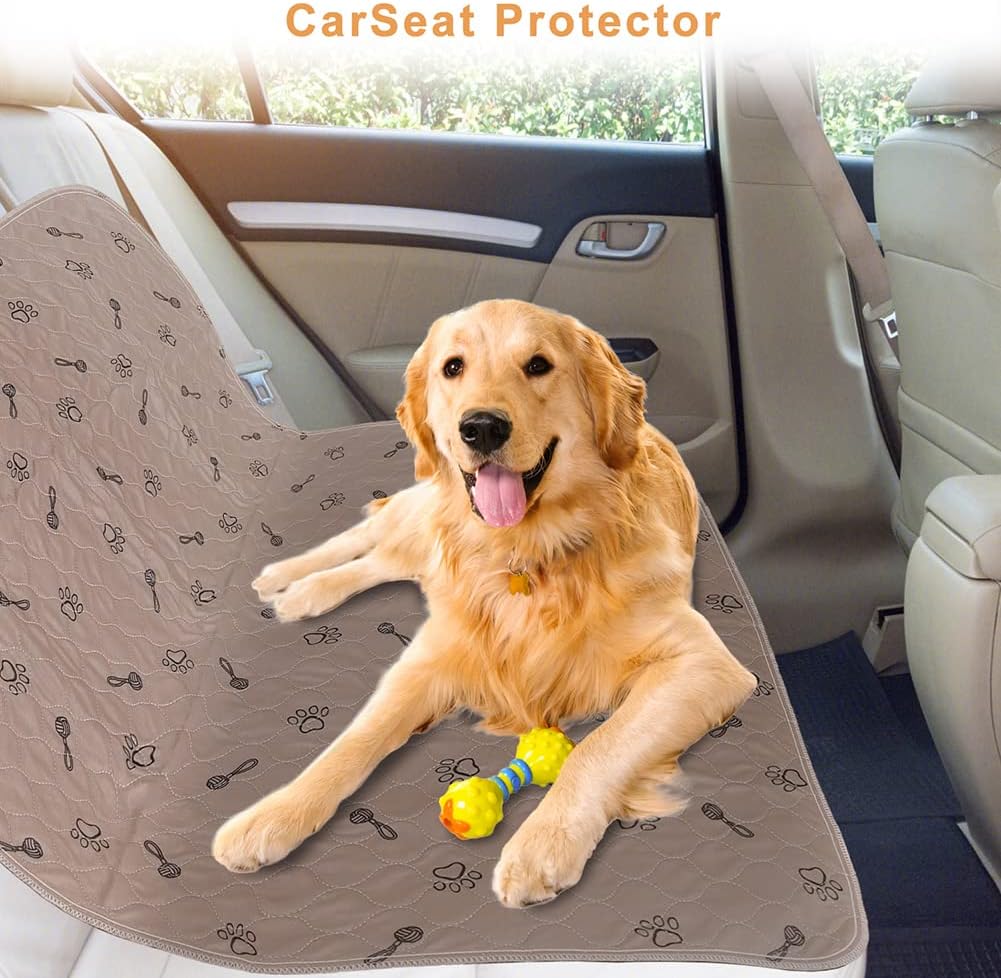 Peepeego 2Pack 36x36 Dog Pads Washable and Free Dog Comb, Reusable Puppy Pads with Fast Absorbent, Waterproof, Non Slip Incontinence Pads for Training, Whelping, for Playpen, Crate, Kennel