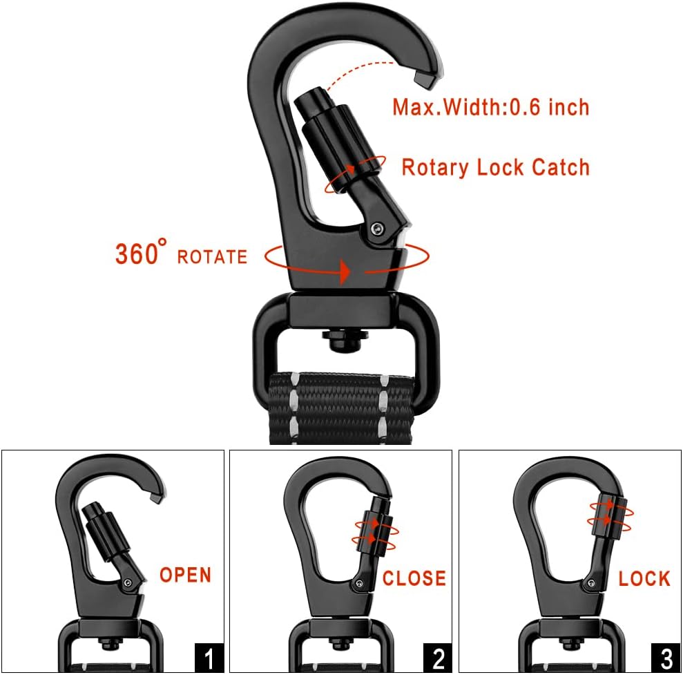 PLUTUS PET Short Training Dog Leash with Padded Handle for Medium Large Big Dogs,18 Inch Heavy Duty Strong Traffic Leash with Carabiner Clip for Climbing Walking or Guiding Blind (18",Purple)