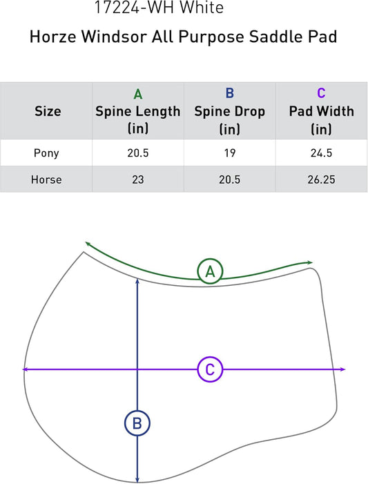 HORZE Windsor All Purpose Saddle Pad