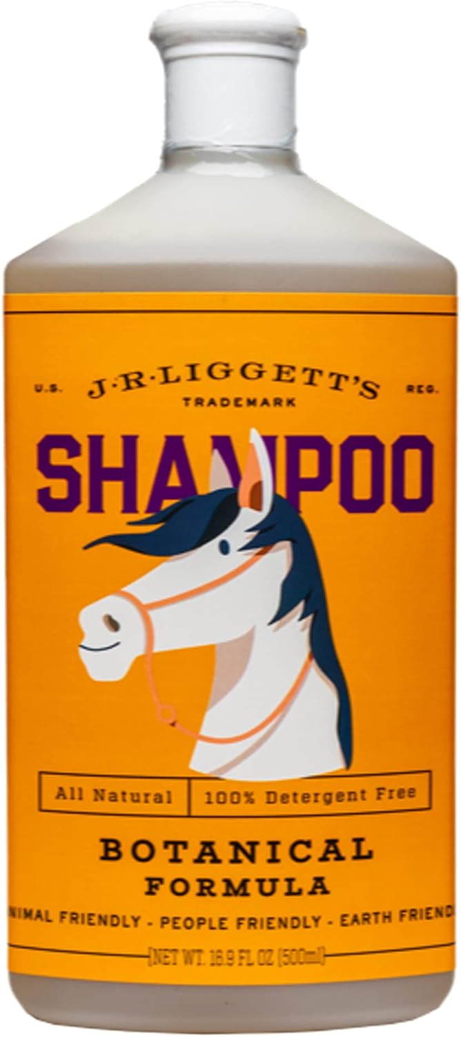 J·R·LIGGETT'S Botanical Horse Liquid Shampoo for Sensitive Skin | Hypoallergenic Biodegradable Shampoo Formula for Horses | 100% Eco-Friendly | Detergent-Free Horse Supply | 16.9fl.oz