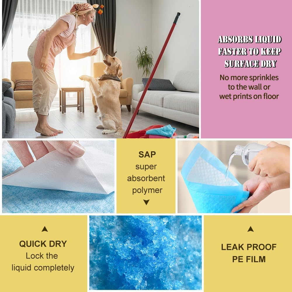 NEZO Dog and Puppy Training Pads，Extra Large 30 x 36 inch-180 Count Pee Pads with Leak-Proof and Super Absorbent…