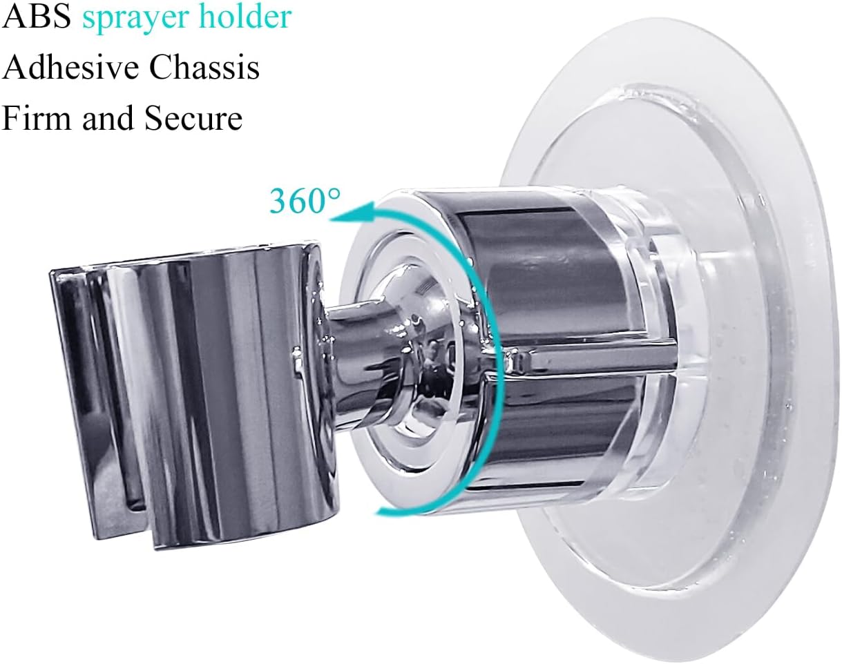 Pet Shower Set with 8.2ft Hose for Bathroom Shower Arm (Adhesive Holder)