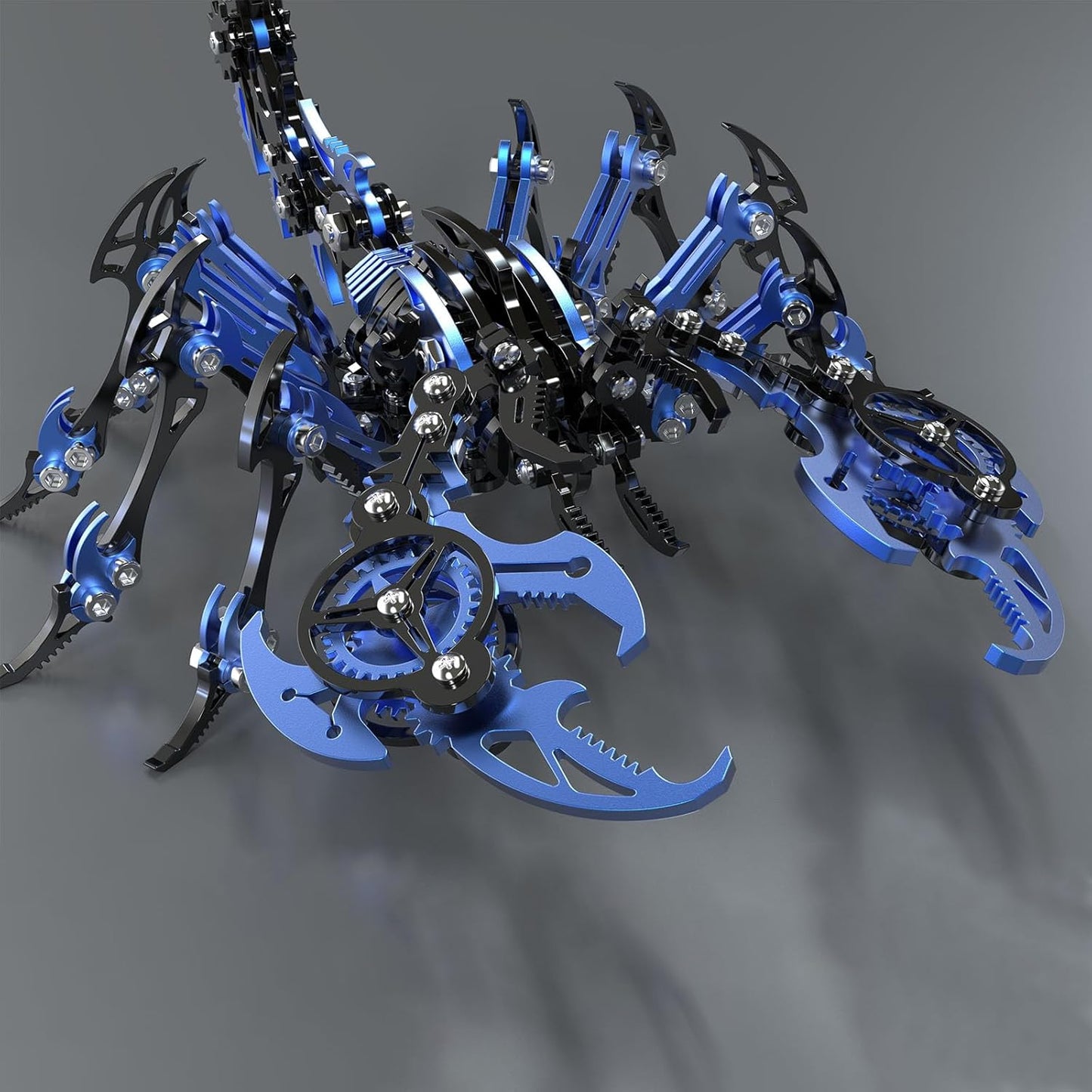 Scorpion 3D Metal Puzzles Kits for Adults Teens – 454 Pcs – Mechanical Assembly Models – 4 Hours to Build – Ideal for Gifts and Decorations (Blue and Black)