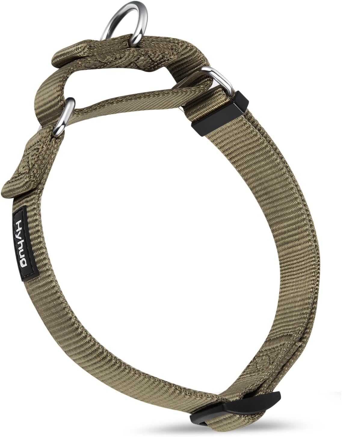 Premium Upgraded Durable Nylon Anti-Escape Martingale Dog Collar for Medium Boy and Girl Dogs Comfy and Safe - Walking, Professional Training, Daily Use. (Medium, Military Green)