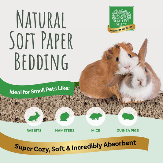 Small Pet Select Premium Small Animal Bedding, Natural Soft Paper Bedding for Small Indoor and Outdoor Pets, Made in USA, Jumbo Size 178 L Pack