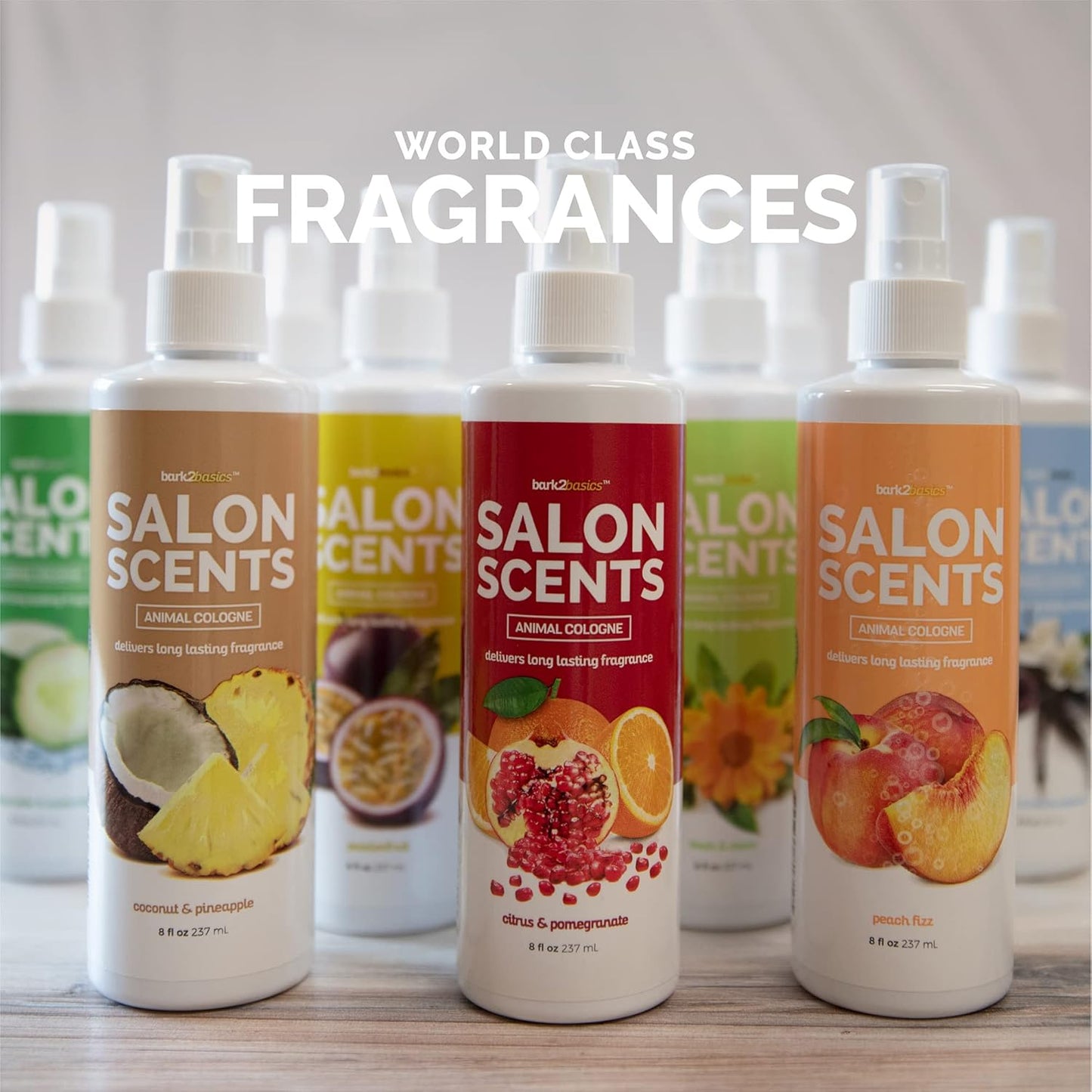 Bark2Basics Salon Scents Pet Grooming Cologne - 8 oz, Natural Professional Grade Perfume for Dogs and Cats, Spray, Long Lasting, Deodorizing, (Coconut and Pineapple)