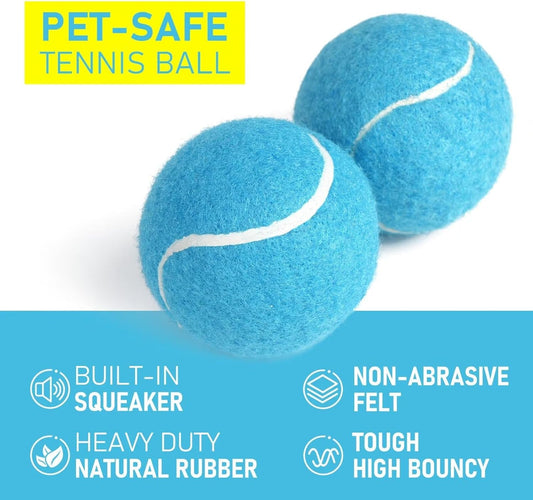 PrimePets Tennis Balls for Dogs, 2.5 Inch Thick Bouncy Ball for Dogs, Interactive Fetch Dog Toy Balls for Indoor Outdoor Play Fetch Dog Balls for Medium, Large Dogs