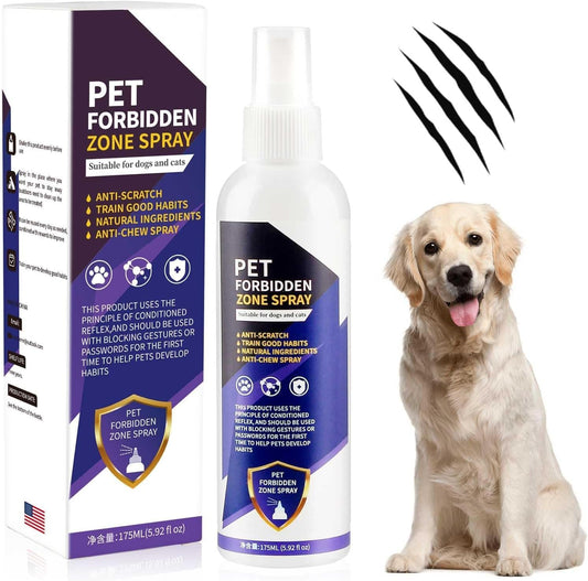 No Chew Spray for Dogs & Cats, 175ML - Bitter Apple Spray for Dogs to Stop Chewing, Effective Dog Deterrent Spray for Carpet Furniture, Anti Chew Spray for Puppies Indoor & Outdoor Safe Purple